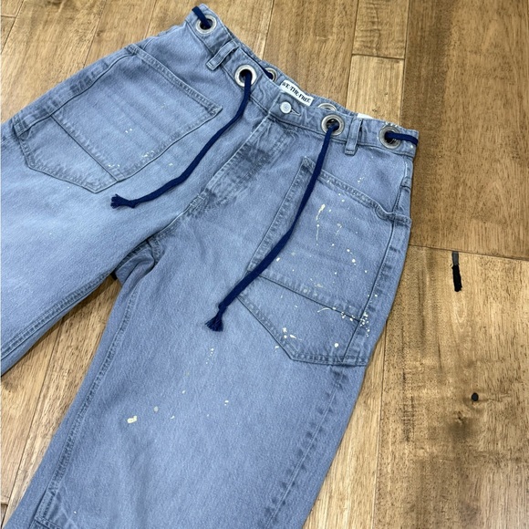 NWT Free People We The Free Moxie Jeans In Little Darlin Grey - Picture 10 of 16